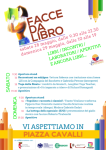 Locandina Facce da libro con loghi