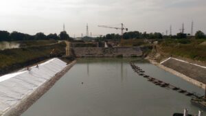 I lavori alla Conca di Isola Serafini 