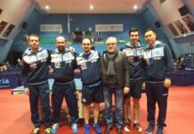 Tennistavolo A2 maschile, il Reggio Emilia Ferval dal “motore” piacentino riparte a tutto gas: 4-0 a Milano