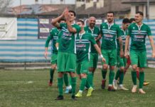 Calcio serie D girone D, Matteo Rossini, il suo primo gol con la Vigor Carpaneto e l’esultanza originale