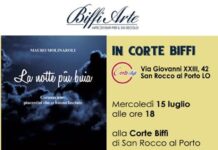 Il 15 luglio una serata dedicata alle vittime del covid e al libro di Mauro Molinaroli