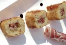 SUSHI DI PATATE CON PANCETTA E ROSMARINO