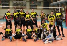 Volley serie B maschile girone C – Canottieri Ongina supera Valtrompia (3-1) e balza in vetta