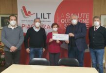 L’Associazione 50&PIU’ e il CUPLA di Piacenza donano mille centocinquanta euro alla LILT.