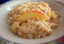 Un semplicissimo e velocissimo risotto alle mele