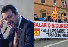 Salvini annuncia il pugno duro anche per lo sciopero del 15 dicembre