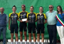 Ciclismo, terzo posto per la Bft Burzoni VO2 Team Pink alla cronosquadre di Soligo