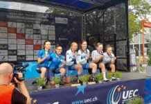 Anita Baima-Linda Sanarini (Bft Burzoni VO2 Team Pink) chiudono gli Europei su pista con l’argento.