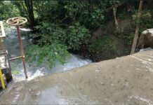 Dal 4 luglio alle ore 12 è iniziato il rilascio di acqua dalla diga del Brugento